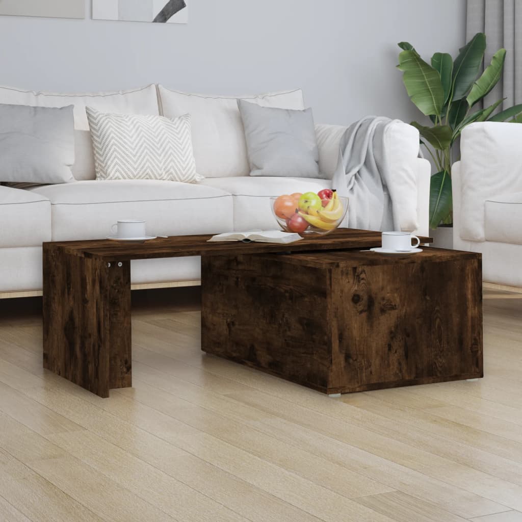 Table basse Chêne fumé 150x50x35 cm Bois d'ingénierie - XIOS