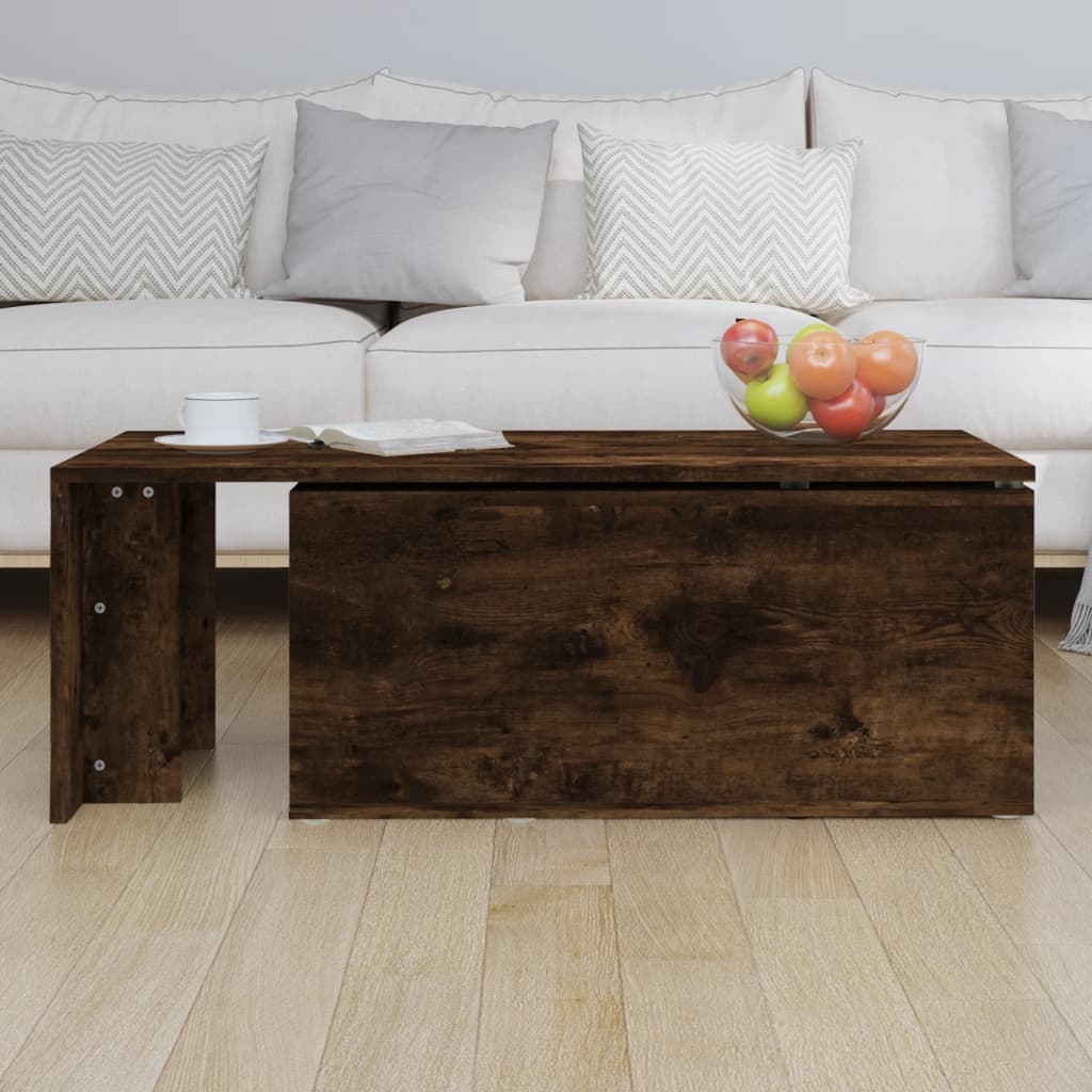 Table basse Chêne fumé 150x50x35 cm Bois d'ingénierie - XIOS