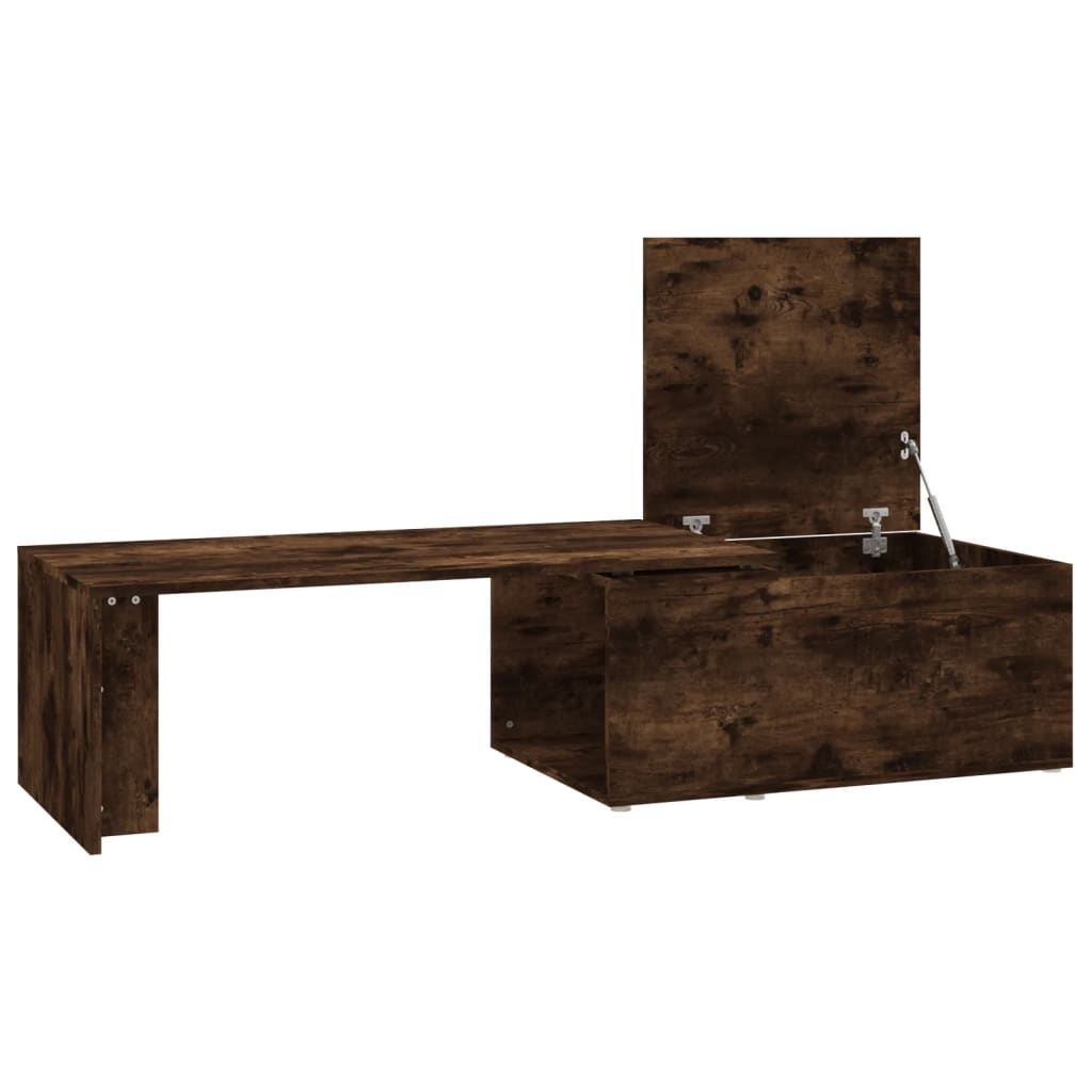 Table basse Chêne fumé 150x50x35 cm Bois d'ingénierie - XIOS