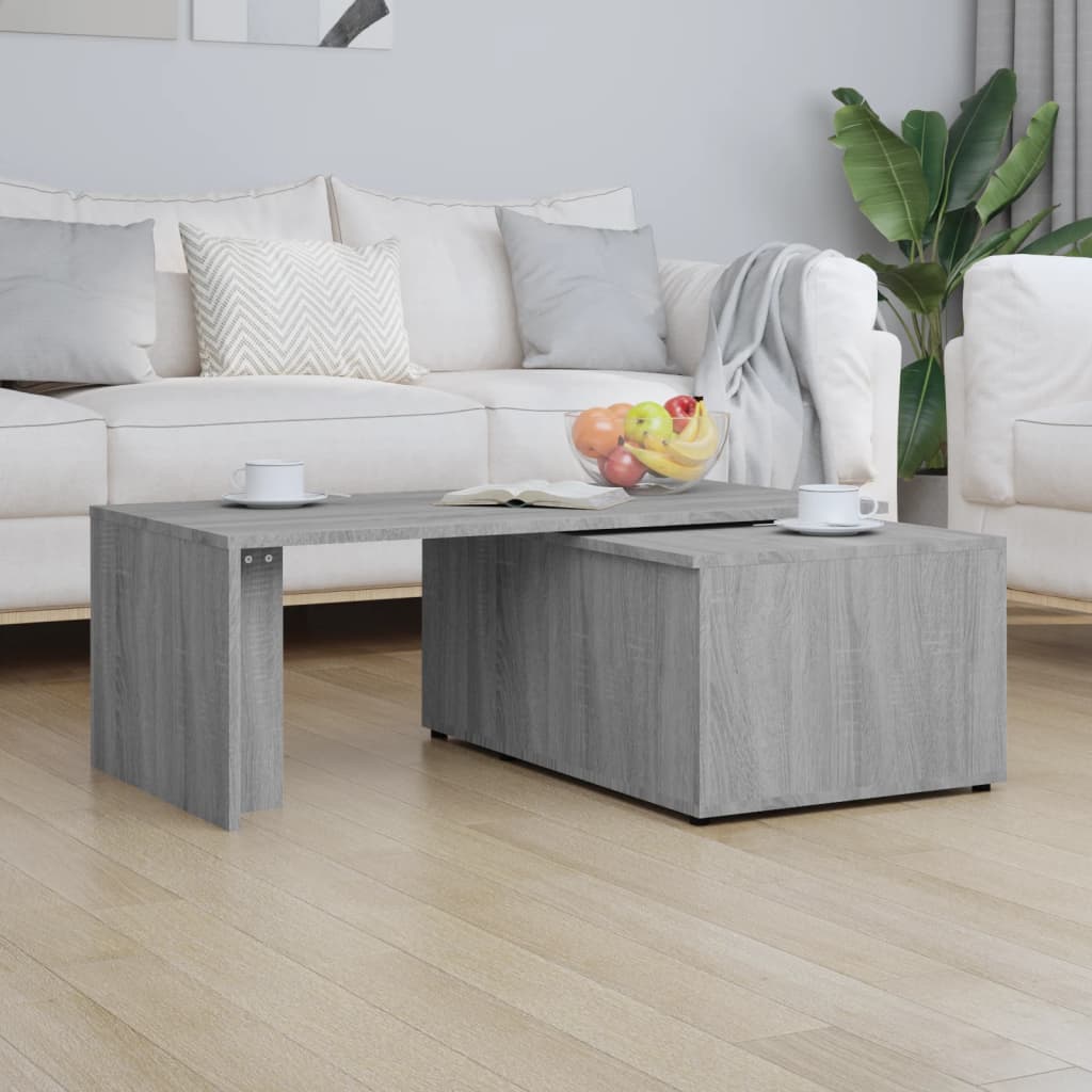 Table basse Sonoma gris 150x50x35 cm Bois d'ingénierie - XIOS