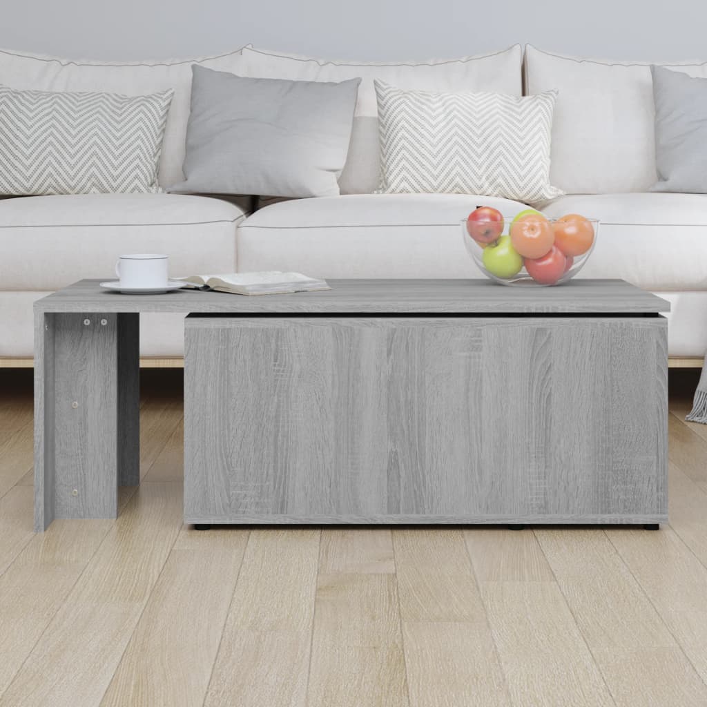 Table basse Sonoma gris 150x50x35 cm Bois d'ingénierie - XIOS
