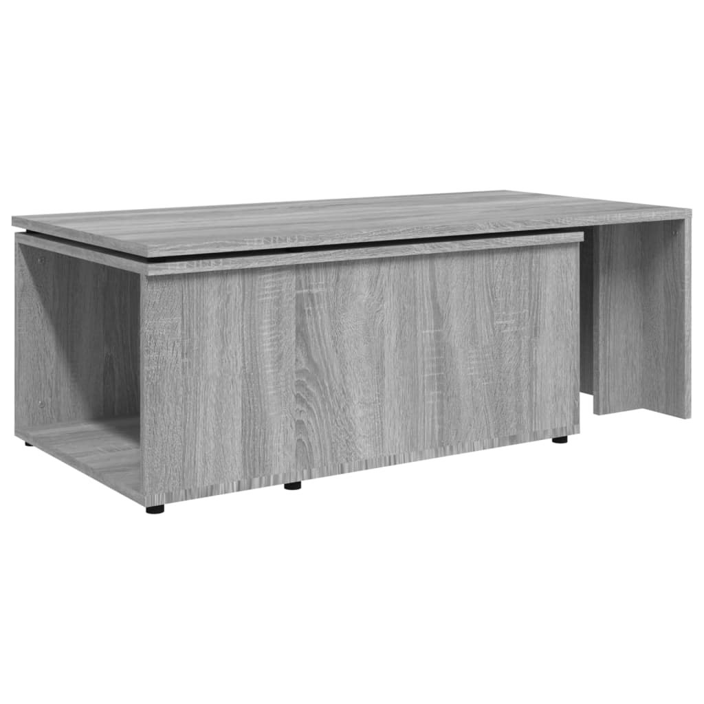 Table basse Sonoma gris 150x50x35 cm Bois d'ingénierie - XIOS