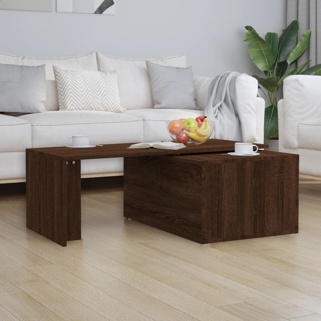 Table basse Chêne marron 150x50x35 cm Bois d'ingénierie - XIOS