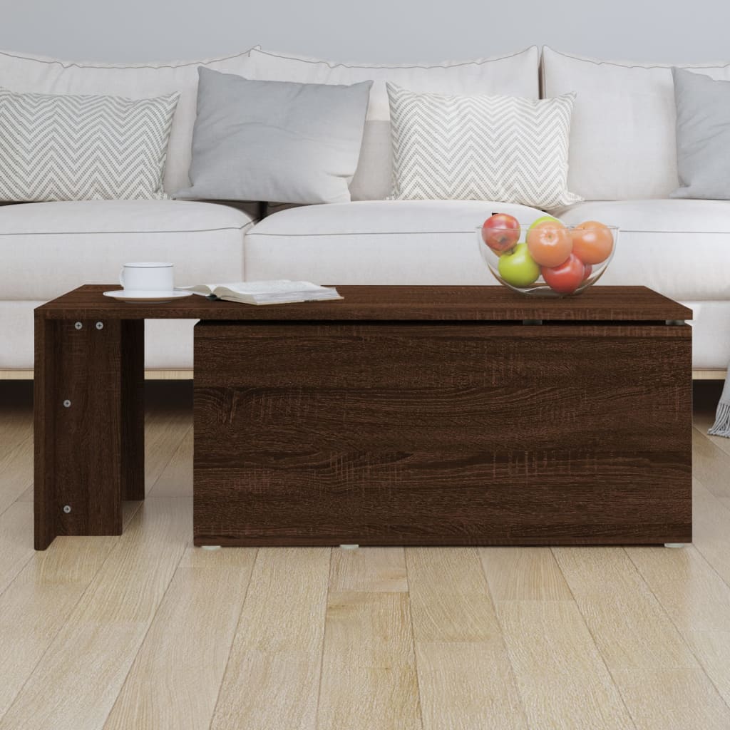 Table basse Chêne marron 150x50x35 cm Bois d'ingénierie - XIOS