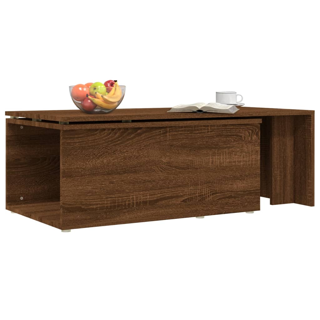 Table basse Chêne marron 150x50x35 cm Bois d'ingénierie - XIOS