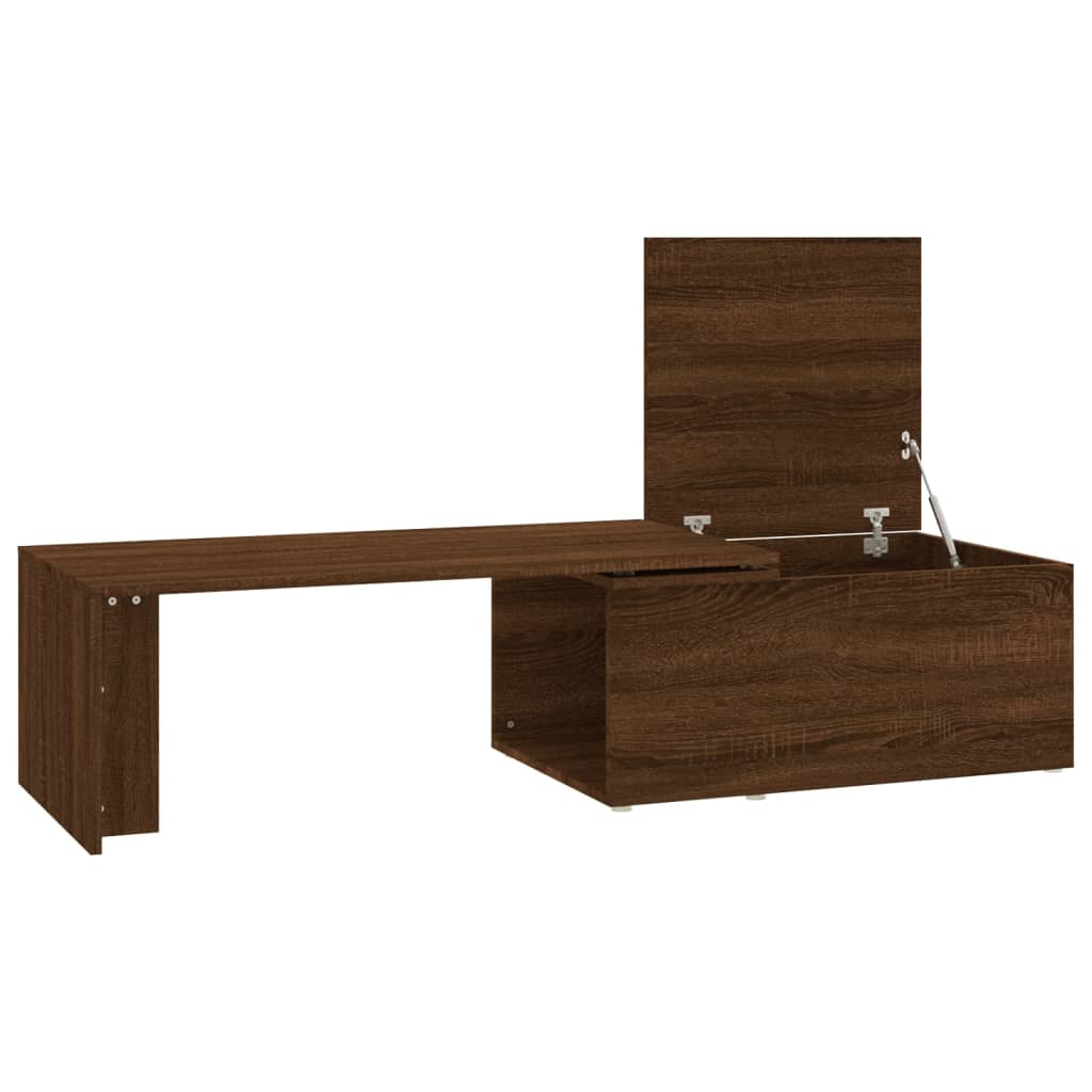 Table basse Chêne marron 150x50x35 cm Bois d'ingénierie - XIOS