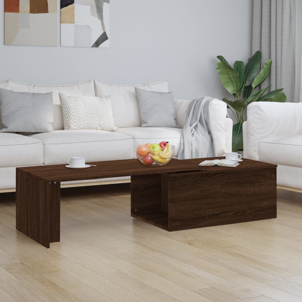 Table basse Chêne marron 150x50x35 cm Bois d'ingénierie - XIOS