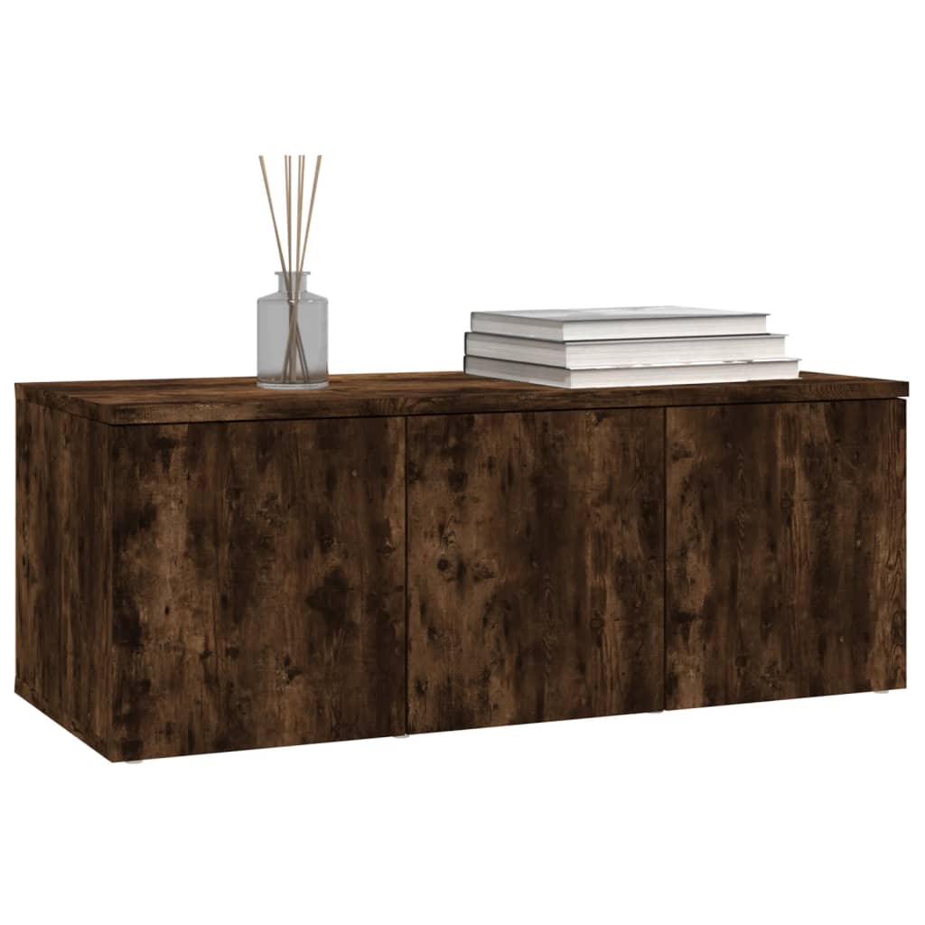 Meuble TV Chêne fumé 80x34x30 cm Bois d'ingénierie - XIOS