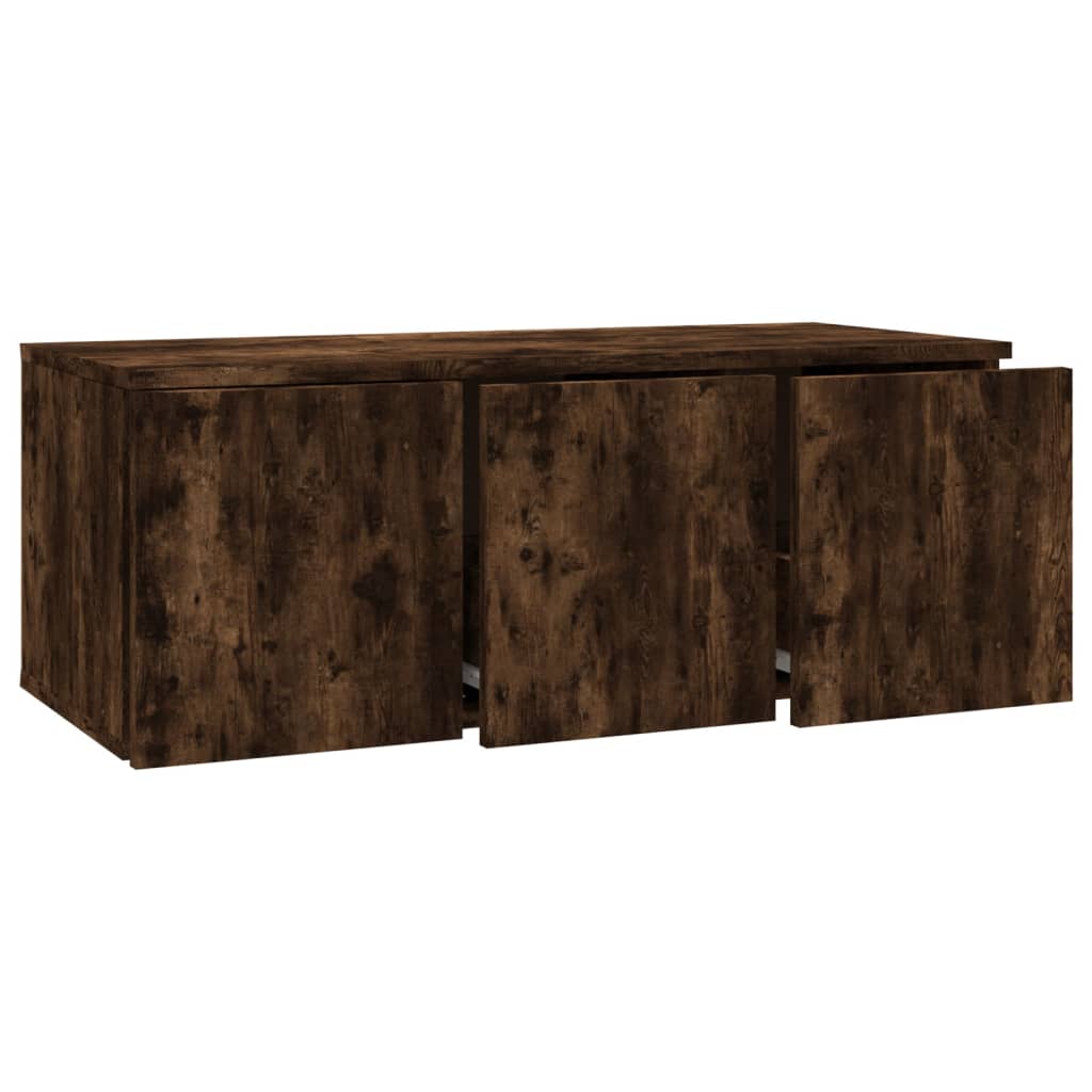 Meuble TV Chêne fumé 80x34x30 cm Bois d'ingénierie - XIOS