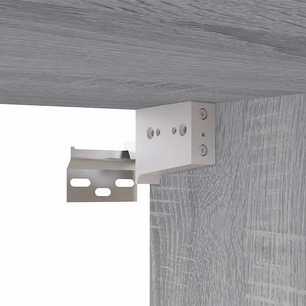 Meuble TV sonoma gris 80x30x30 cm bois d'ingénierie - XIOS