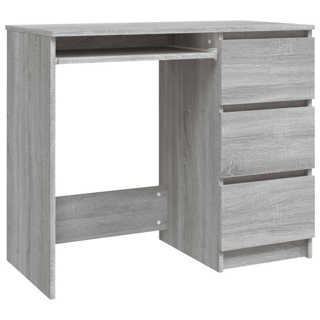 Bureau Sonoma gris 90x45x76 cm Bois d'ingénierie Bureaux vidaXL   