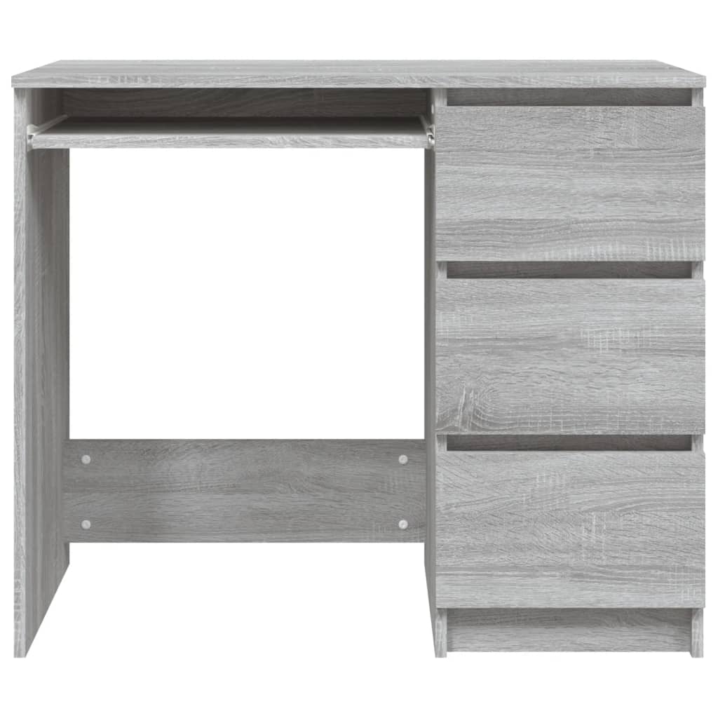 Bureau Sonoma gris 90x45x76 cm Bois d'ingénierie Bureaux vidaXL   