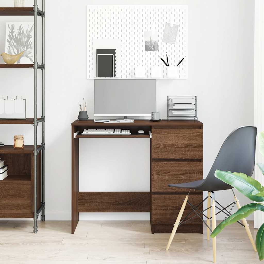 Bureau Chêne marron 90x45x76 cm Bois d'ingénierie - XIOS