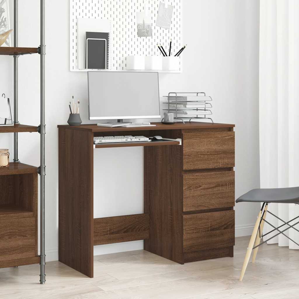 Bureau Chêne marron 90x45x76 cm Bois d'ingénierie - XIOS