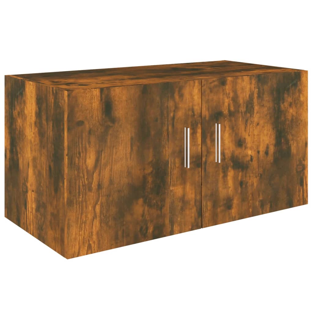 Armoire murale Chêne fumé 80x39x40 cm Bois d'ingénierie - XIOS