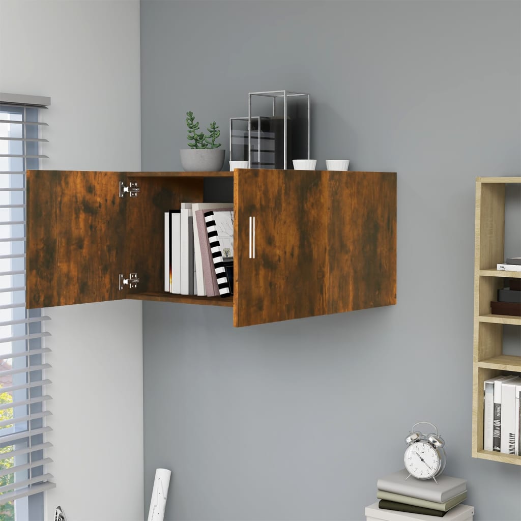 Armoire murale Chêne fumé 80x39x40 cm Bois d'ingénierie - XIOS