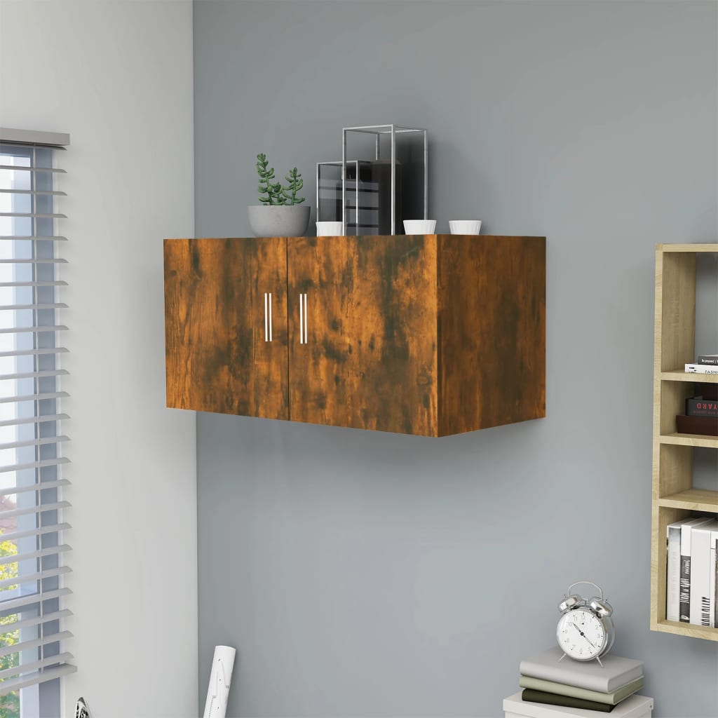Armoire murale Chêne fumé 80x39x40 cm Bois d'ingénierie - XIOS