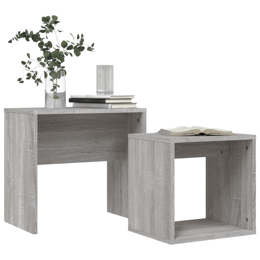 Tables basses gigognes 2 pcs sonoma gris bois d'ingénierie - XIOS