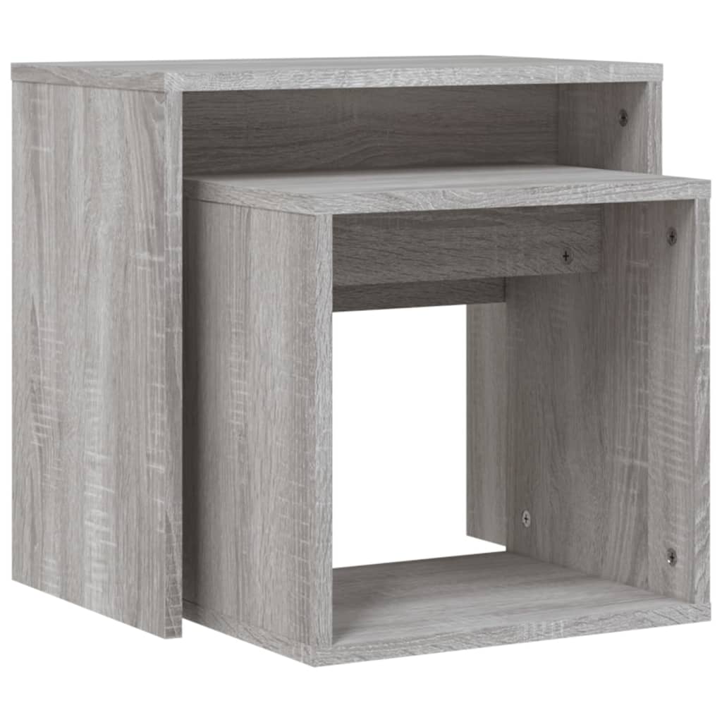 Tables basses gigognes 2 pcs sonoma gris bois d'ingénierie - XIOS