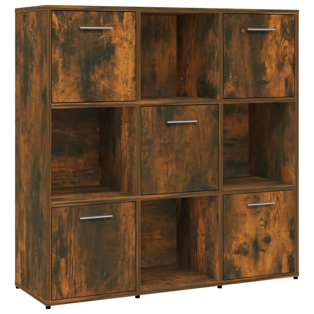 Bibliothèque Chêne fumé 90x30x90 cm Bois d'ingénierie - XIOS