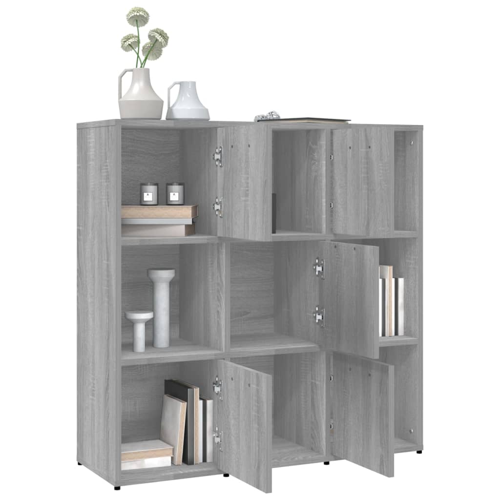 Bibliothèque Sonoma gris 90x30x90 cm Bois d'ingénierie - XIOS