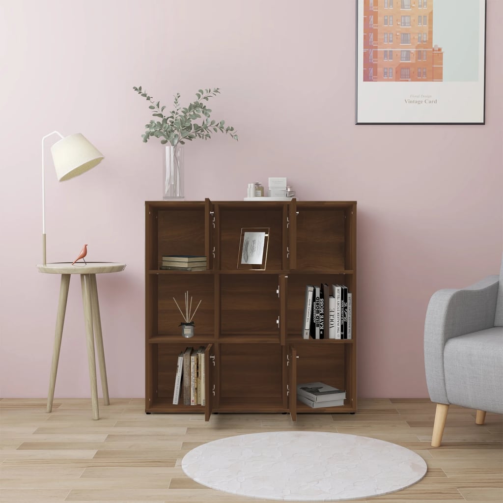 Bibliothèque Chêne marron 90x30x90 cm Bois d'ingénierie - XIOS