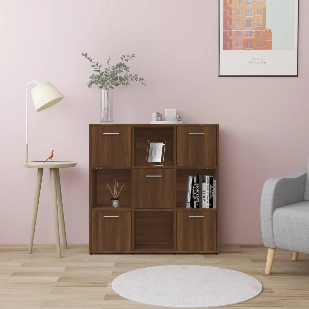 Bibliothèque Chêne marron 90x30x90 cm Bois d'ingénierie - XIOS