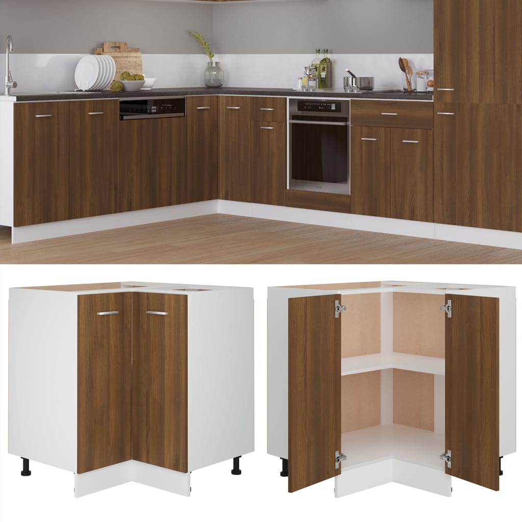 Armoire de cuisine "Lyon" chêne marron bois d'ingénierie Meubles de cuisine vidaXL
