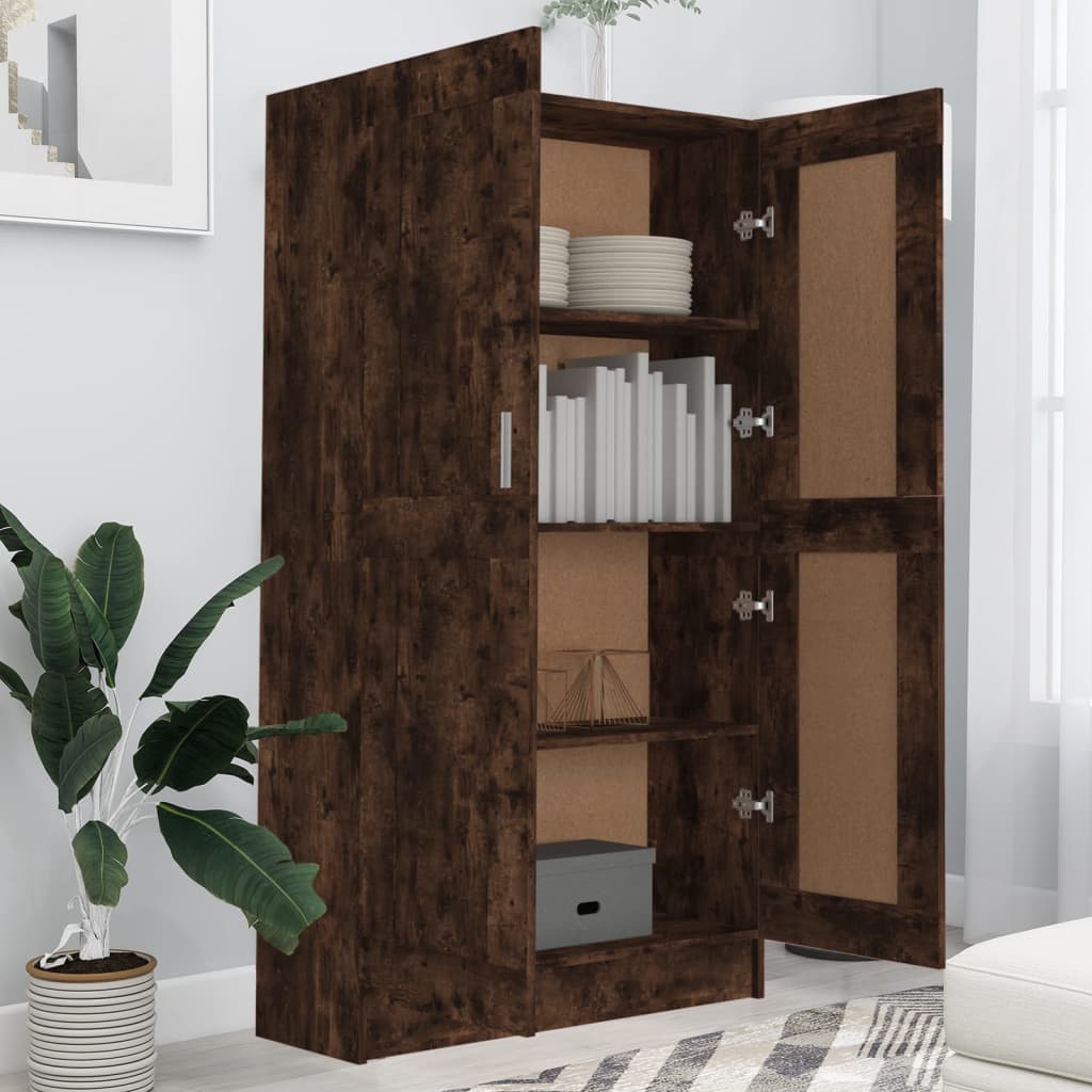 Bibliothèque Chêne fumé 82,5x30,5x150 cm Bois d'ingénierie - XIOS