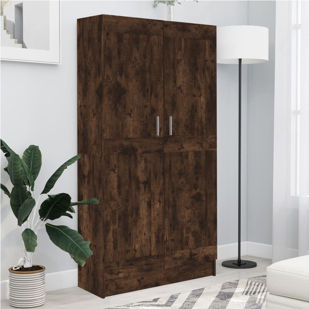 Bibliothèque Chêne fumé 82,5x30,5x150 cm Bois d'ingénierie - XIOS