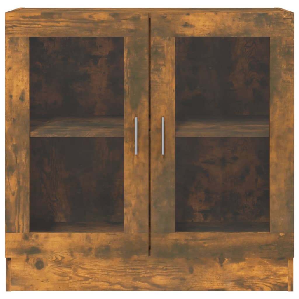 Armoire à vitrine Chêne fumé 82,5x30,5x80 cm Bois d'ingénierie - XIOS