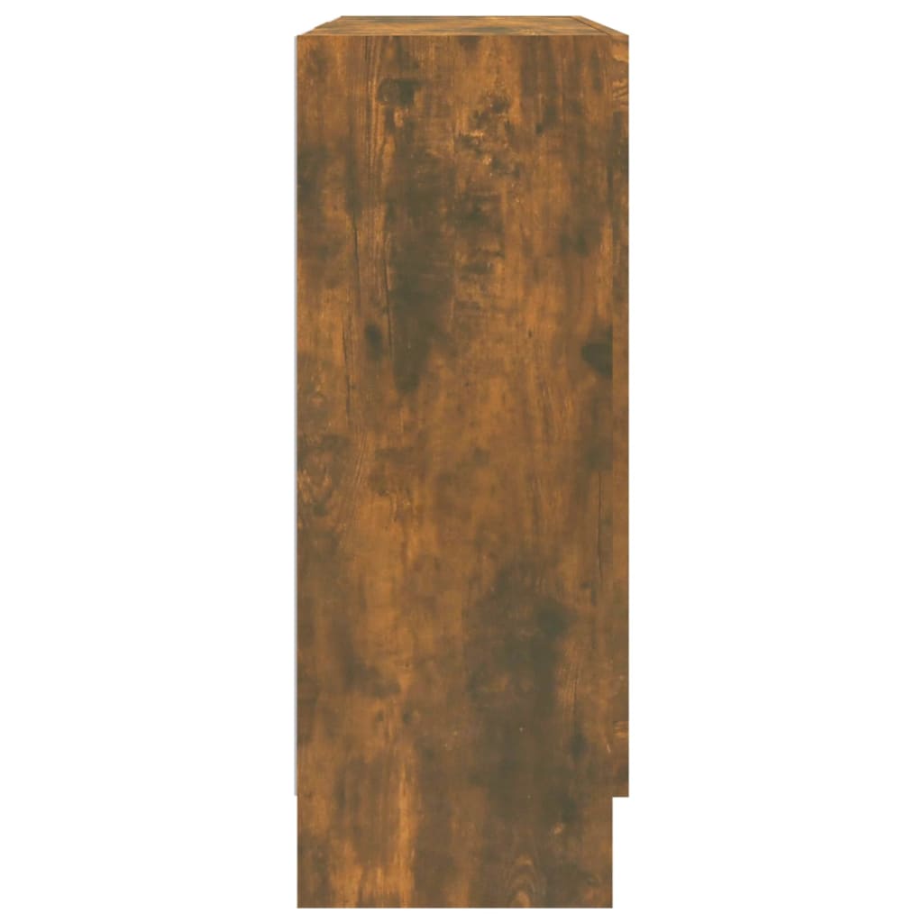 Armoire à vitrine Chêne fumé 82,5x30,5x80 cm Bois d'ingénierie - XIOS