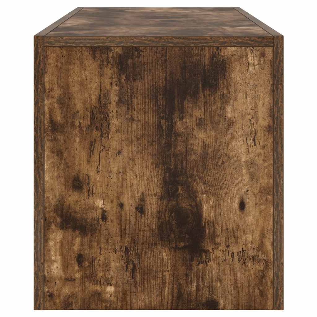 Meuble TV avec lumières LED chêne fumé 120x35x40 cm - XIOS