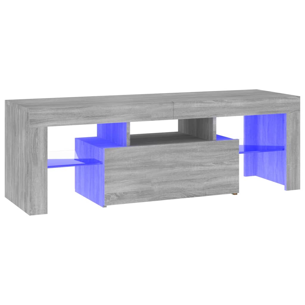 Meuble TV avec lumières LED sonoma gris 120x35x40 cm Meubles TV vidaXL   