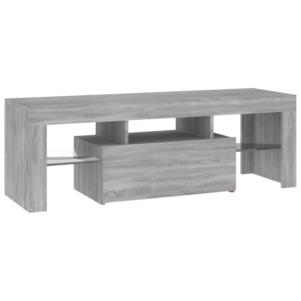 Meuble TV avec lumières LED sonoma gris 120x35x40 cm Meubles TV vidaXL   
