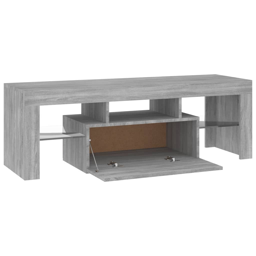 Meuble TV avec lumières LED sonoma gris 120x35x40 cm Meubles TV vidaXL   