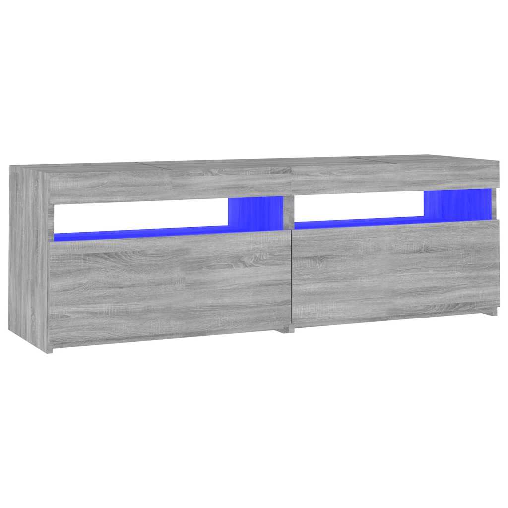 Meuble TV avec lumières LED sonoma gris 120x35x40 cm - XIOS
