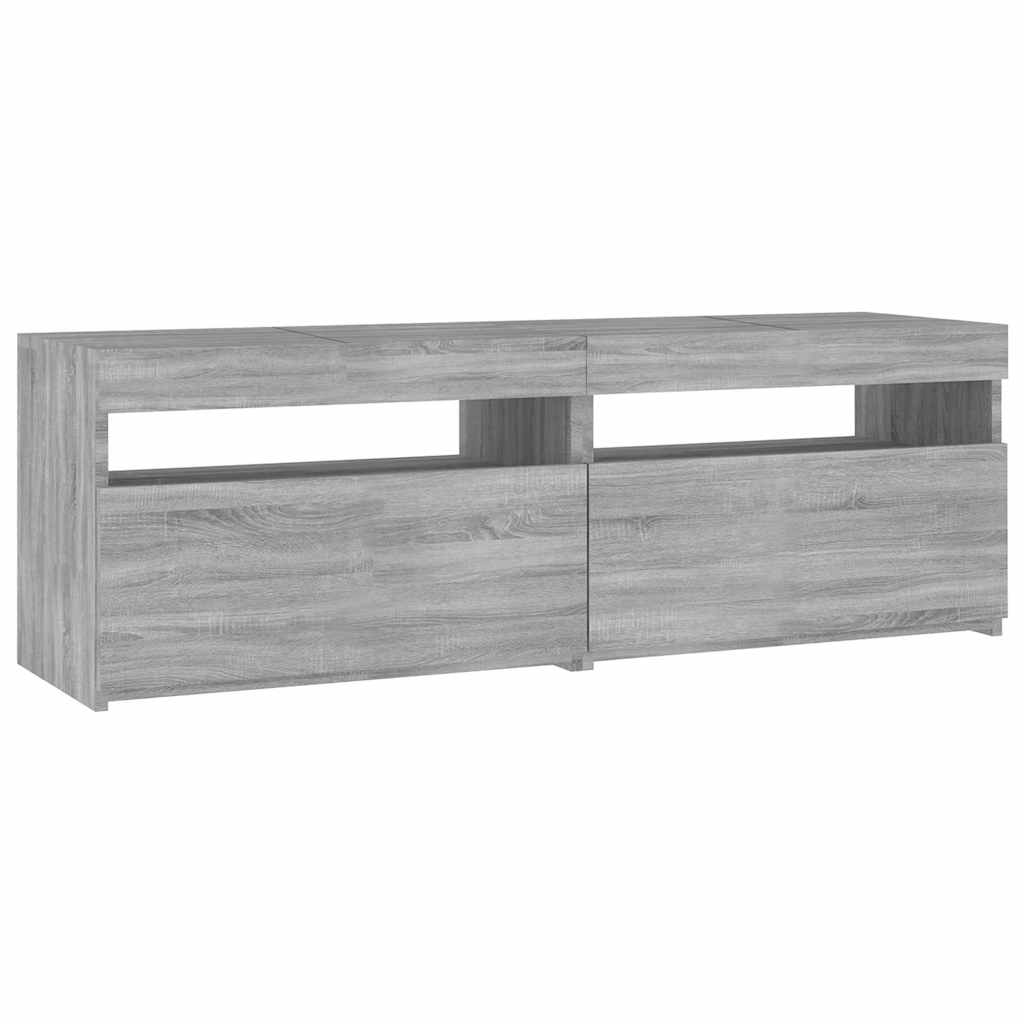 Meuble TV avec lumières LED sonoma gris 120x35x40 cm - XIOS