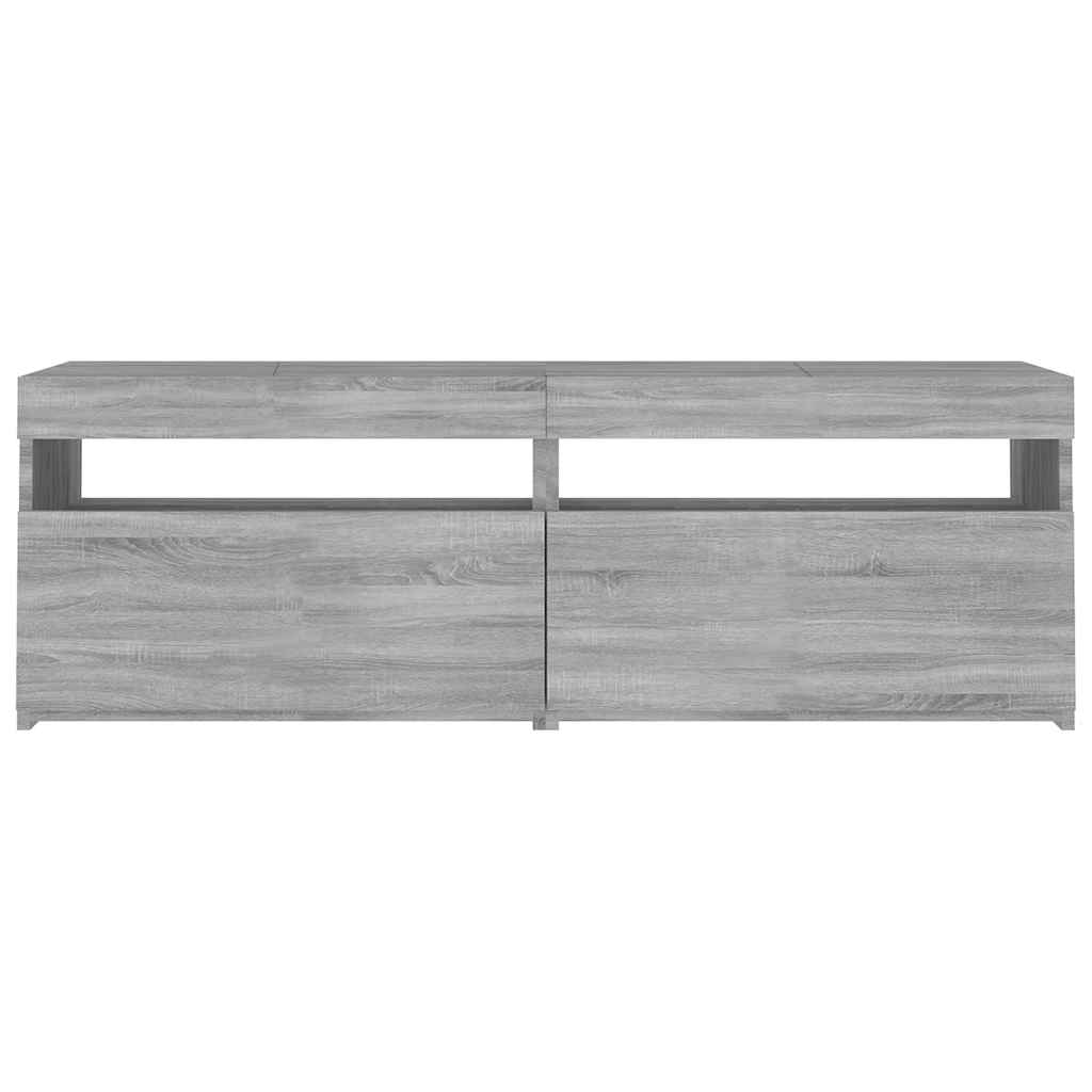 Meuble TV avec lumières LED sonoma gris 120x35x40 cm - XIOS