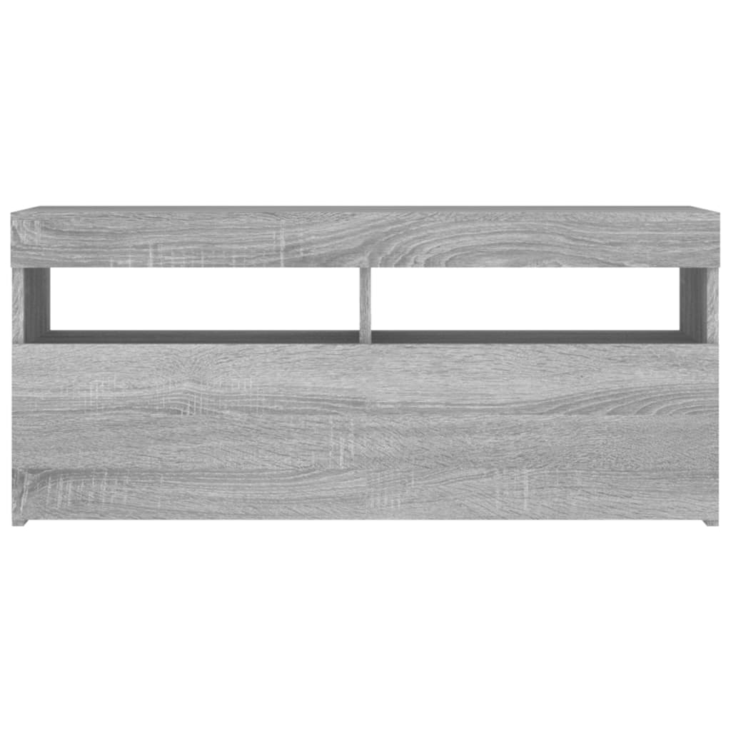 Meuble TV avec lumières LED Sonoma gris 90x35x40 cm Meubles TV vidaXL   