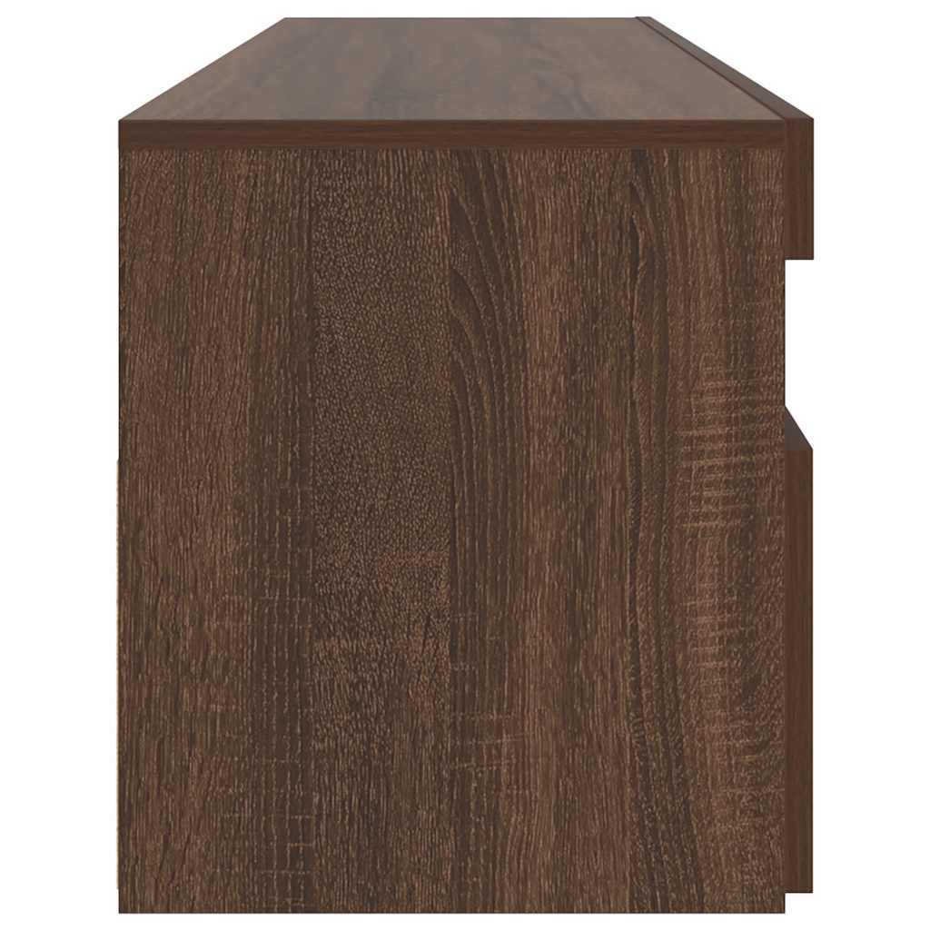 Meuble TV avec lumières LED Chêne marron 90x35x40 cm - XIOS