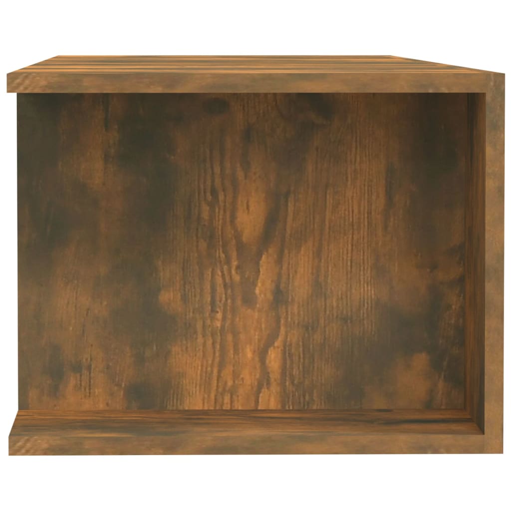 Meuble TV avec lumières LED chêne fumé 135x39x30 cm Meubles TV vidaXL   