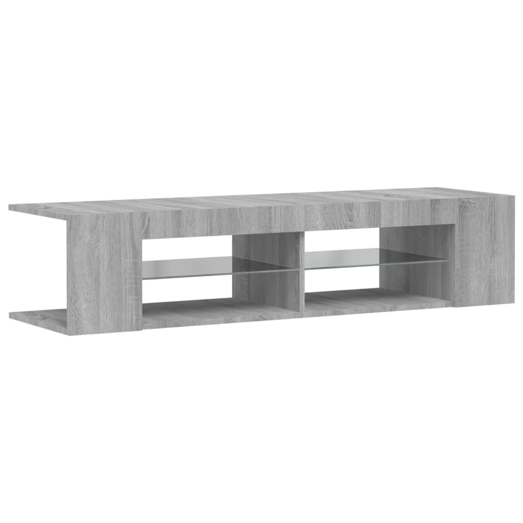 Meuble TV avec lumières LED sonoma gris 135x39x30 cm - XIOS