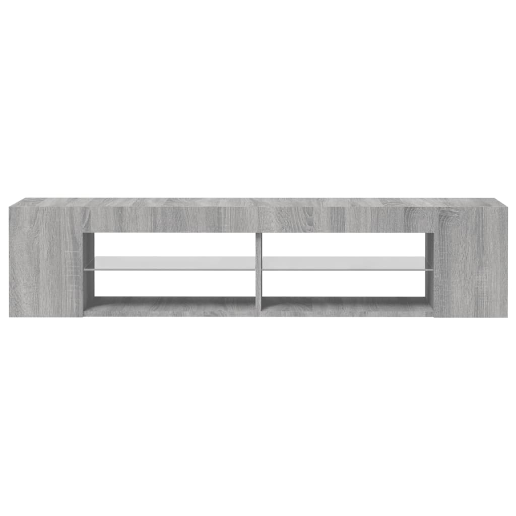Meuble TV avec lumières LED sonoma gris 135x39x30 cm - XIOS