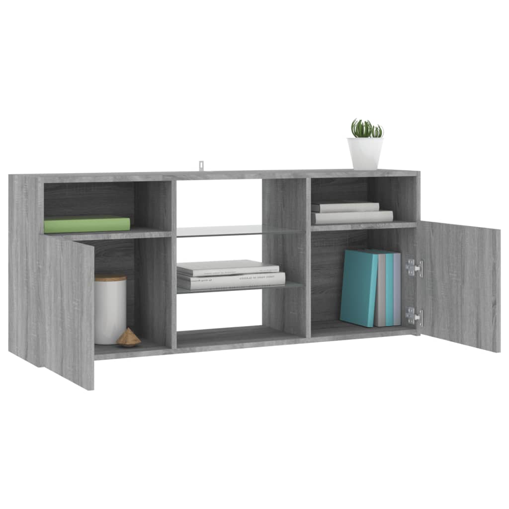 Meuble TV avec lumières LED Sonoma gris 120x30x50 cm Meubles TV vidaXL   
