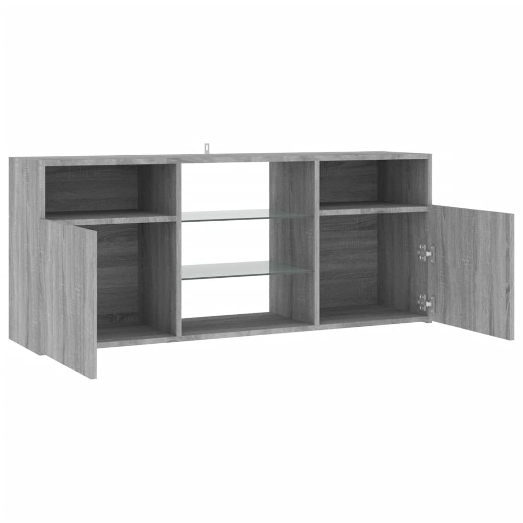 Meuble TV avec lumières LED Sonoma gris 120x30x50 cm Meubles TV vidaXL   