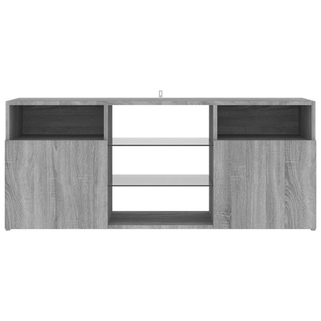 Meuble TV avec lumières LED Sonoma gris 120x30x50 cm Meubles TV vidaXL   
