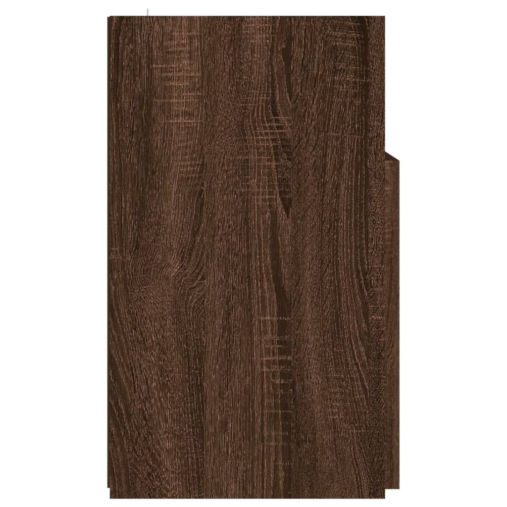 Meuble TV avec lumières LED Chêne marron 120x30x50 cm Meubles TV vidaXL   