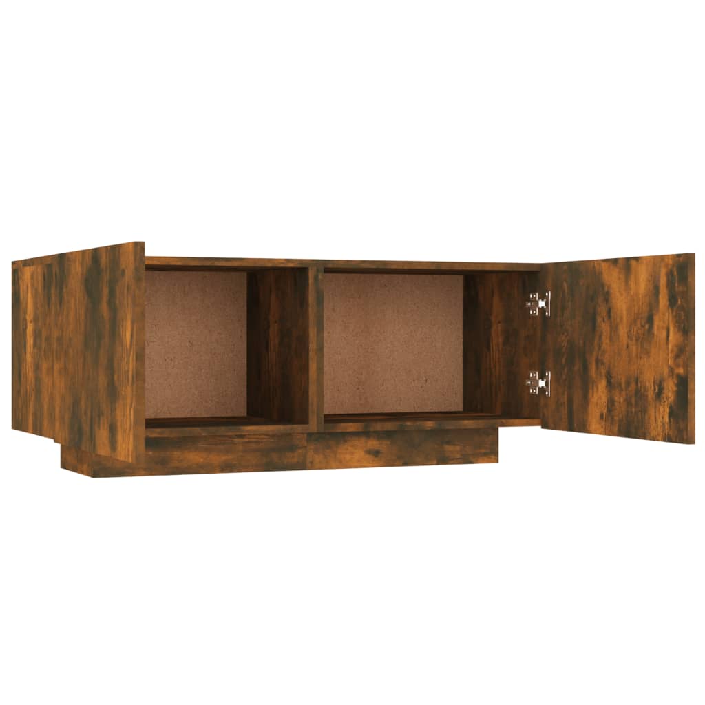 Meuble TV Chêne fumé 100x35x40 cm Bois d'ingénierie Meubles TV vidaXL   