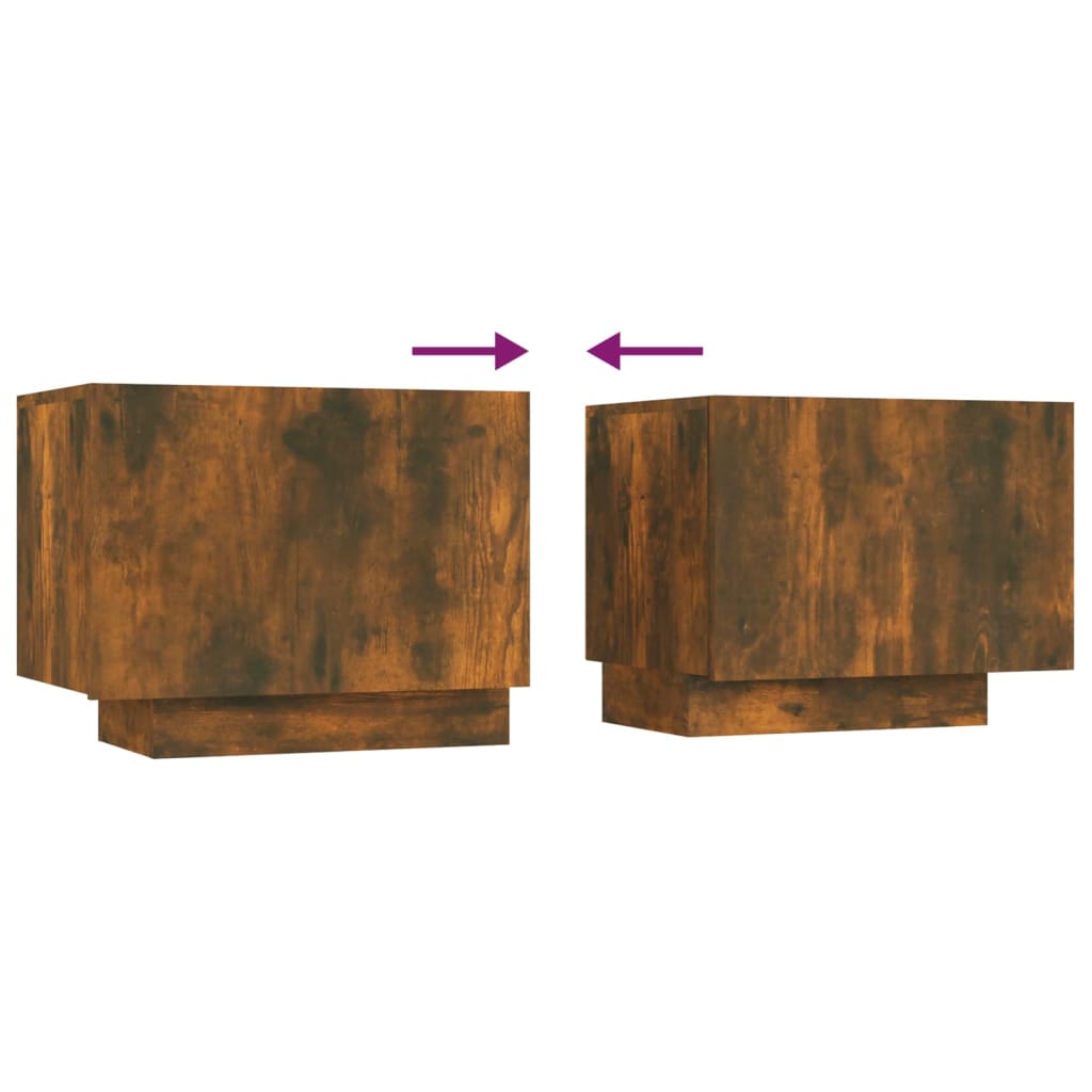 Meuble TV Chêne fumé 100x35x40 cm Bois d'ingénierie Meubles TV vidaXL   